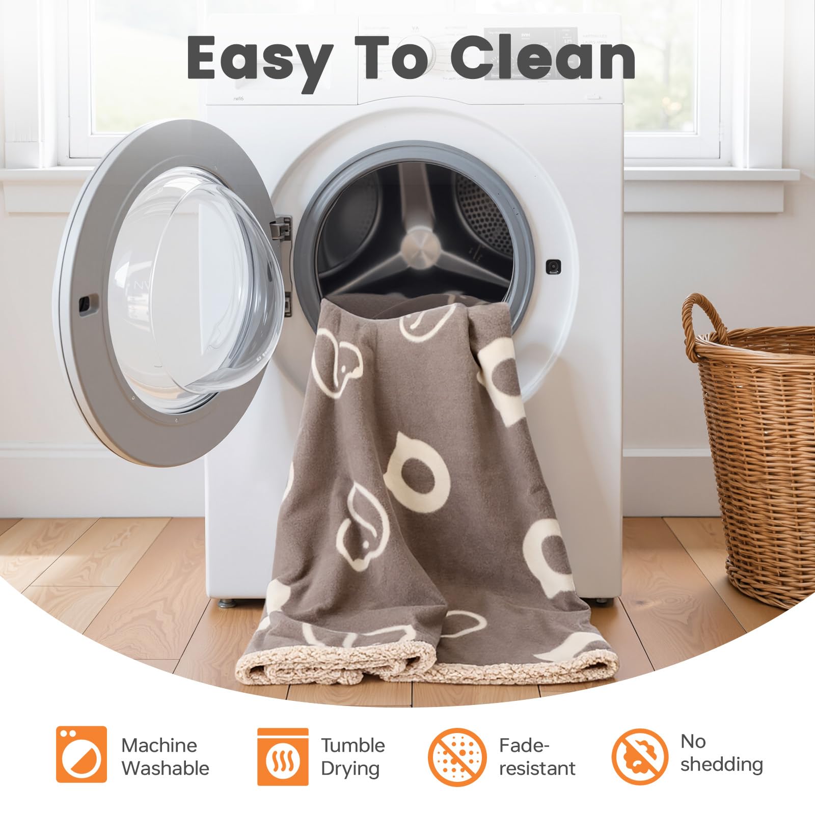 PETTOM Waterproof Dog Blanket 152x127cm, Reversible Dog Blankets Large Washable - Image 4