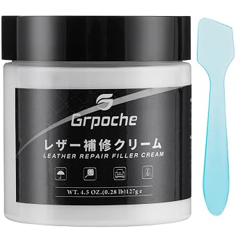 Leather Filler for Filling or Repairing Holes, Tears, Cracks, Scratches, 4.5Oz Filler for Leather Car Seats, Furniture, Shoes, Car Interior, Couch, Chair