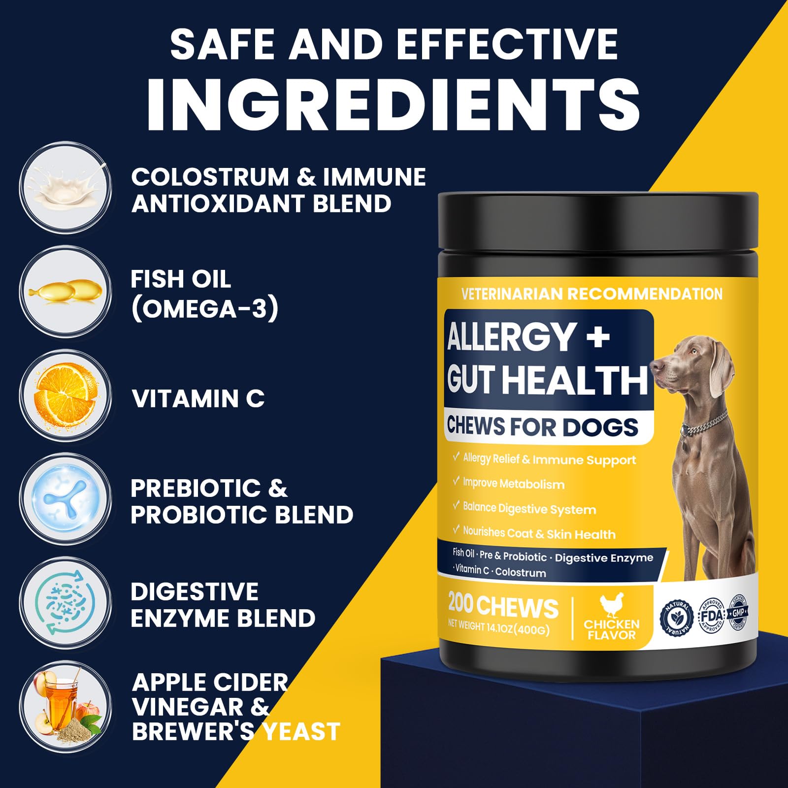 Dog Allergy Chews Probiotics for Dogs Yeast — view 4