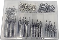 Vista 13 de Reaction Tackle Pesos de tiro de caída - Plomos para pesca de tiro de caída de agua salada y agua dulce - Forma de lápiz delgado - Plomos de pesca