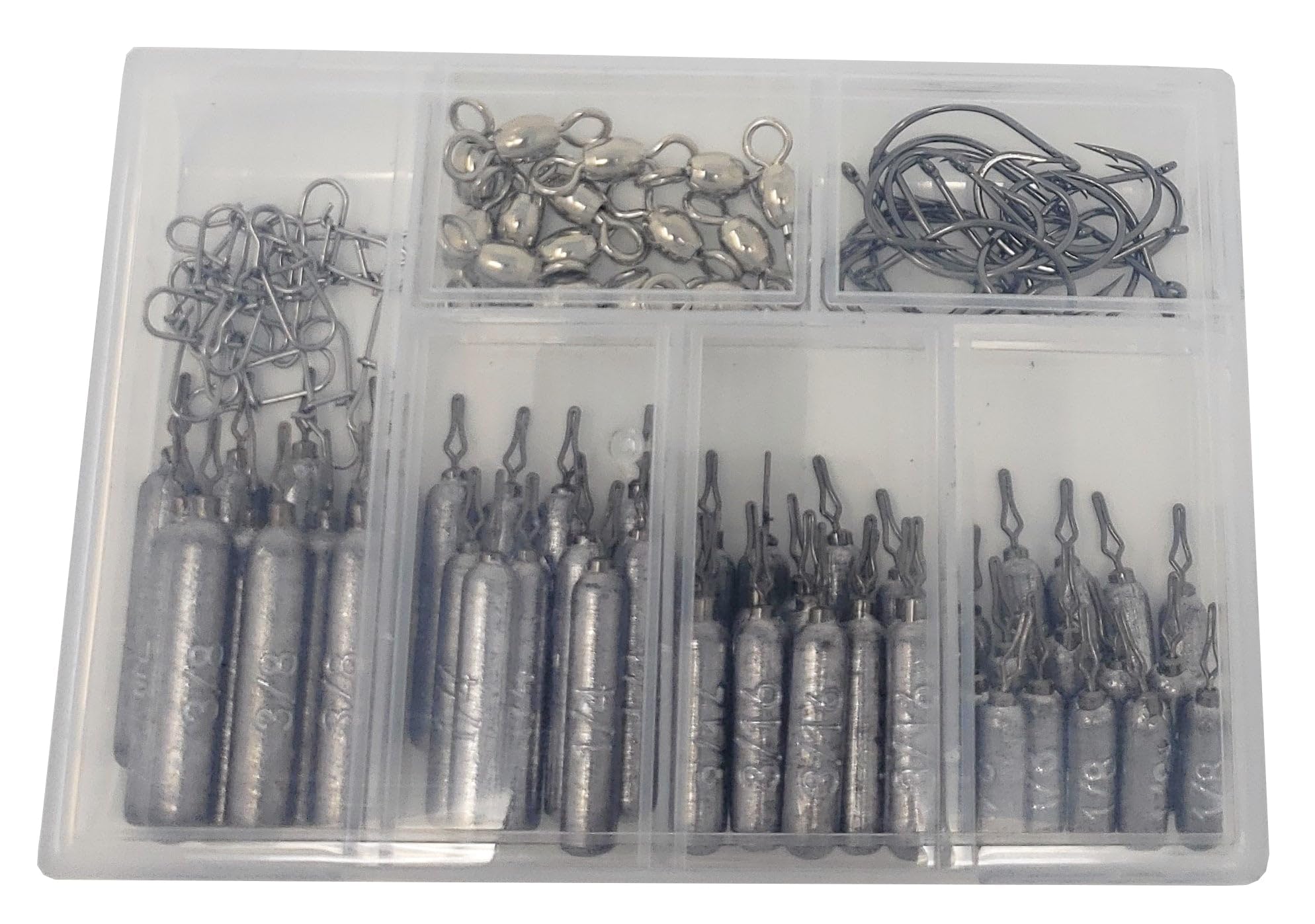 Reaction Tackle Drop Shot Weights - Saltwater and Freshwater Dropshot Fishing Sinkers - Skinny Pencil Shaped - Snagless Sinker Rig Fishing Weights for Bass Fishing Lures or Other Fish