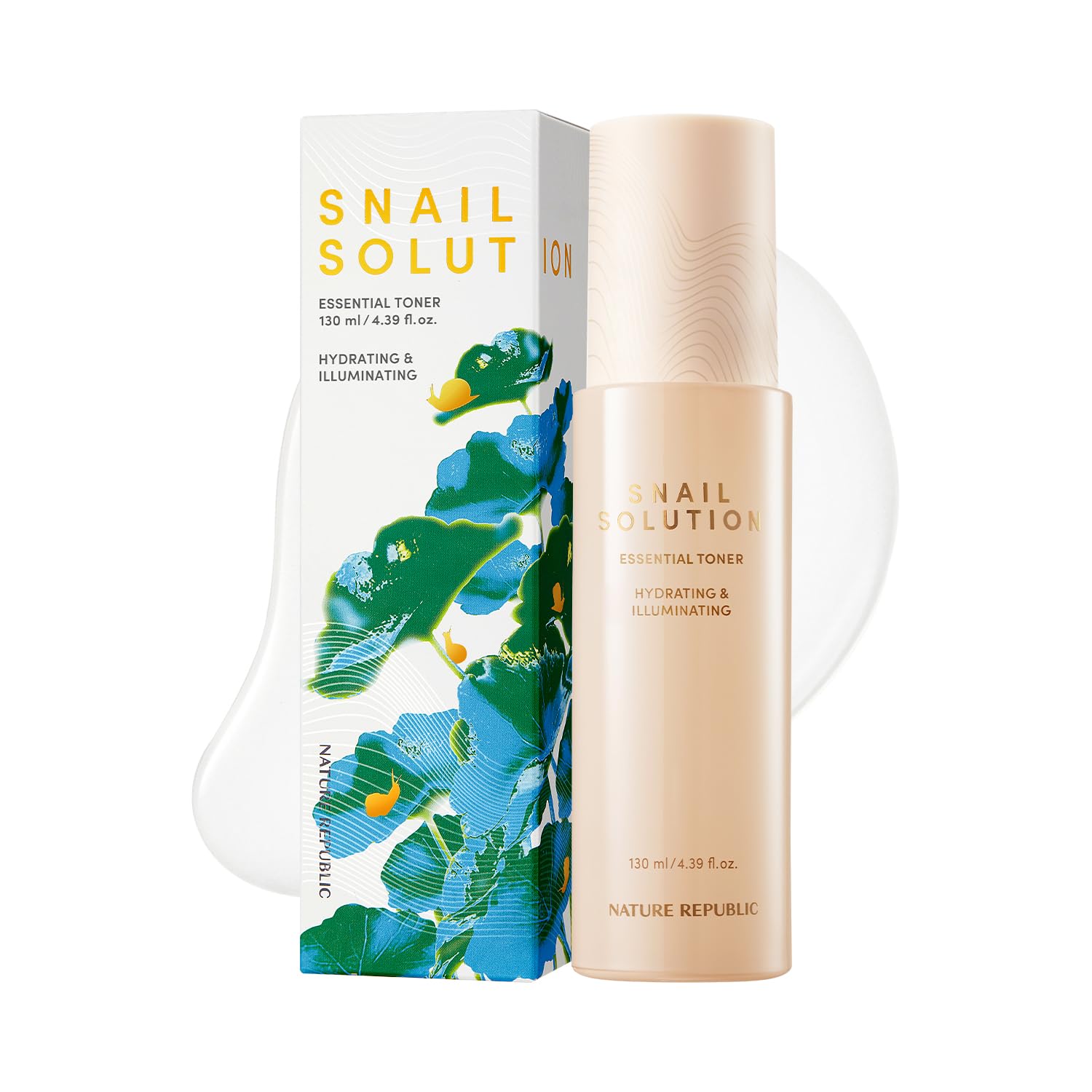 Nature Republic Snail Mucin Toner – Hydrating & Repair Toner with Niacinamide, Anti-Aging Facial Toner, Korean Skin Care, 130mL / 4.39 Fl.Oz