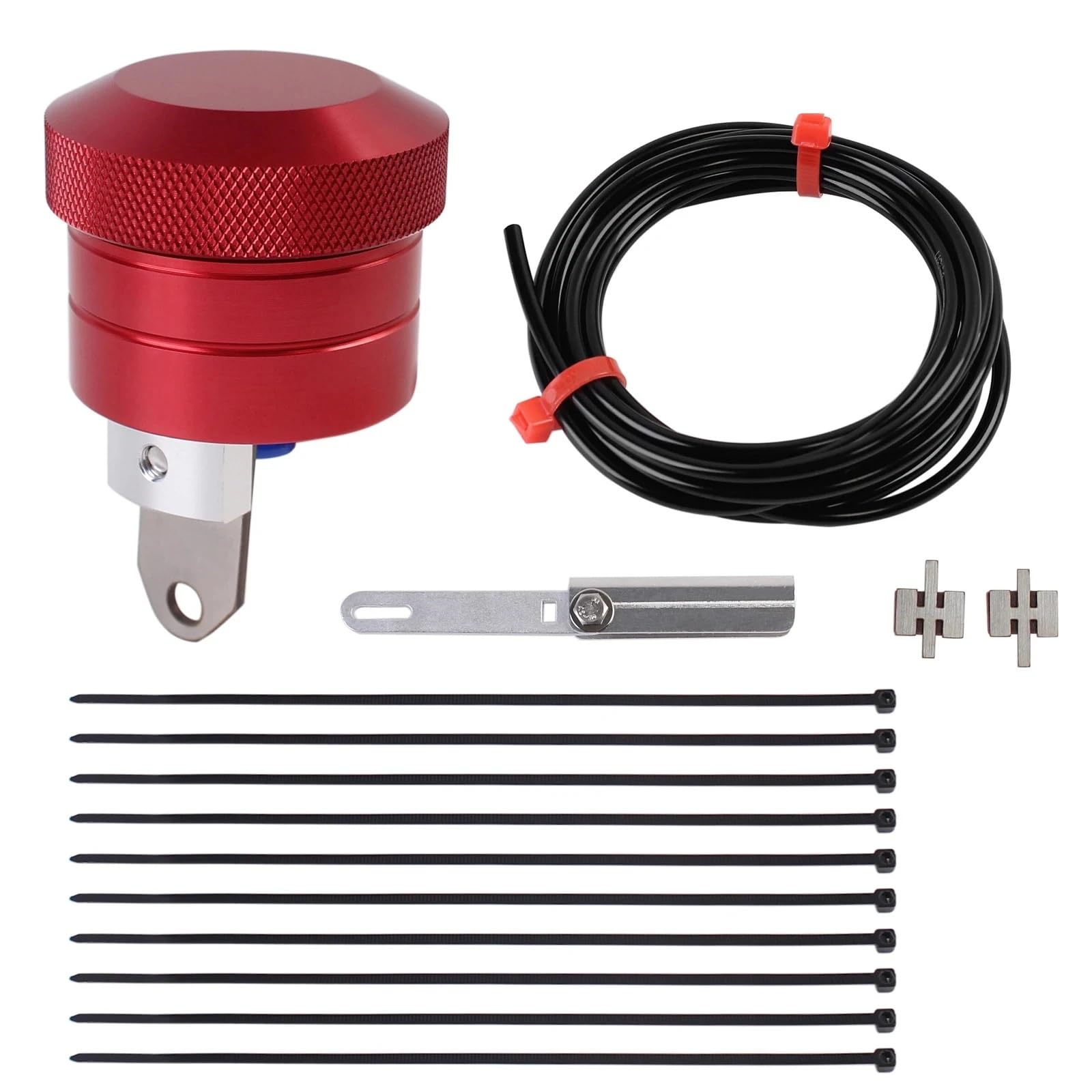 Motorrad Universal Kettenöler Öler Kettenöler Motorschmiersystem for Universal Motorrad Fahrrad(Red)