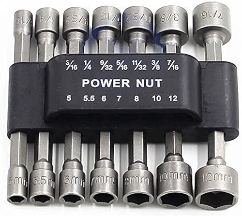 Power Nuts Driver Drill Bit Tools Set Metric Socket Wrench
