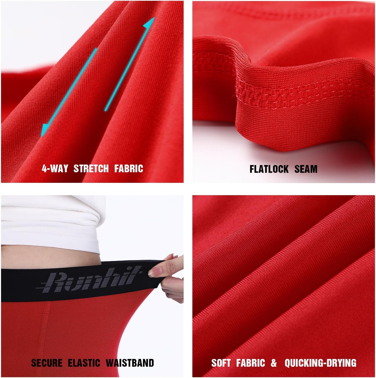 Runhit Boys Compression Leggings Youth Athletic Tights Basketball Compression Pants Boys Base Layer Pants Sports Legging - Image 4