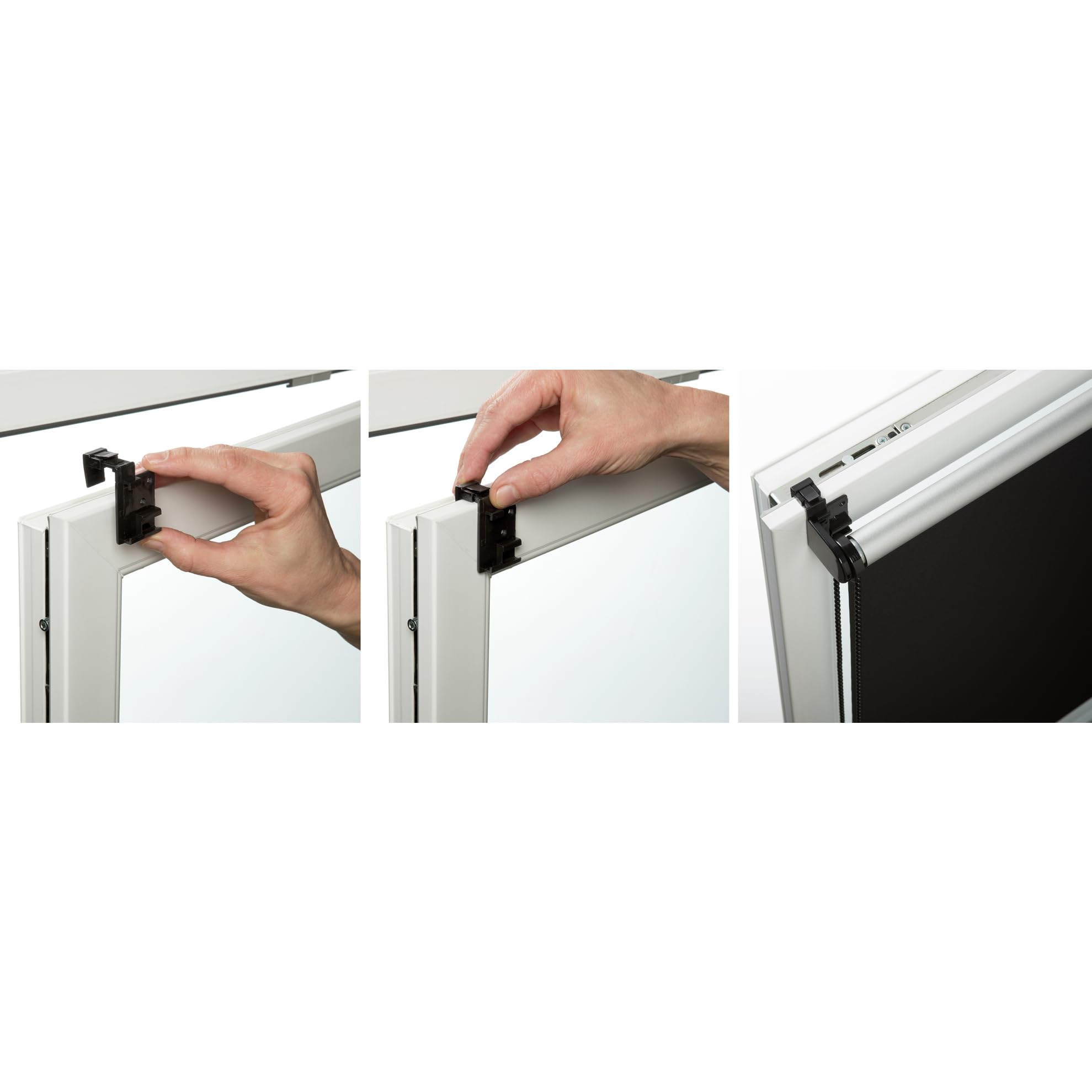 GARDINIA EASYFIX Rollo mit Thermo-Rückseite zum Klemmen oder Kleben, Verdunklungsrollo ohne Bohren, Hitzeschutz, Energiesparend, Schwarz, 100 x 150 cm (BxH)