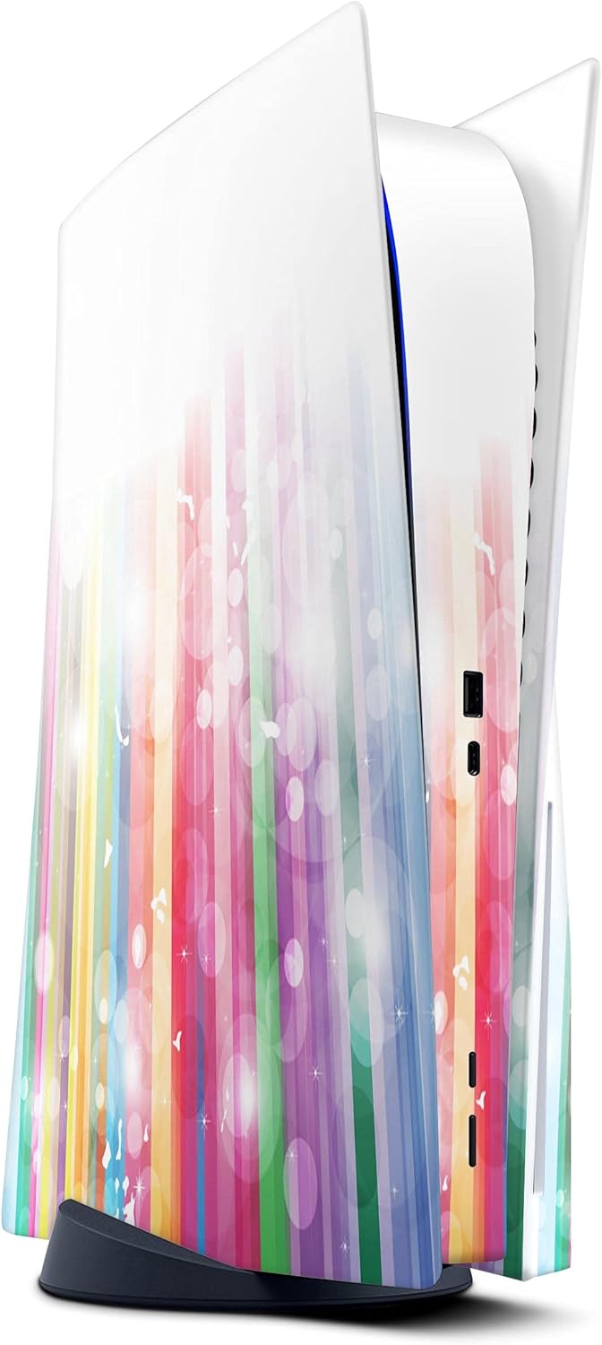 Design Skinz Unfocused Color Vector Bars Full-Body Cover Wrap Decal Skin-Kit Compatible with Sony Playstation 3 Console + Controller