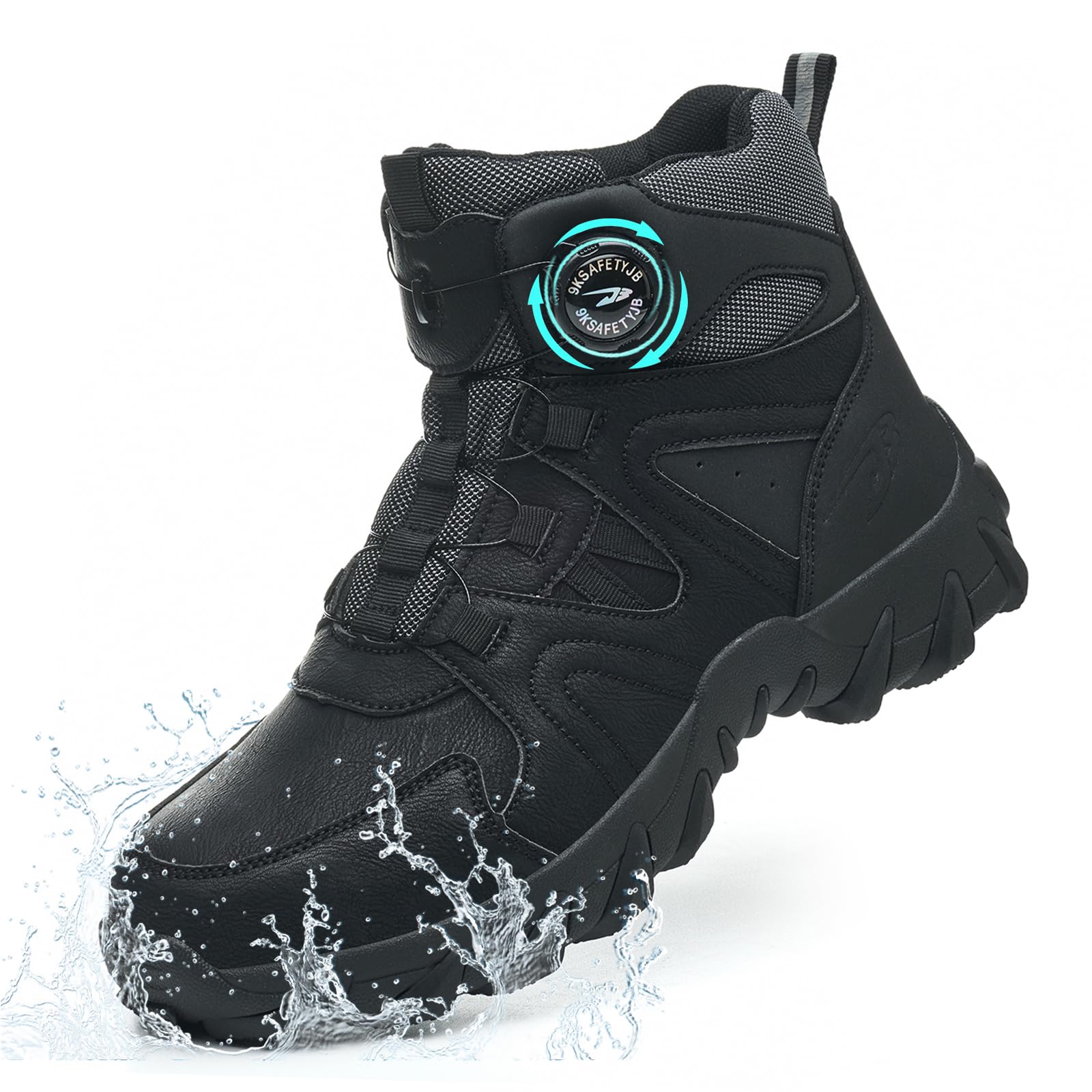 Zapatos de Seguridad Impermeable Botas de Seguridad para Hombre Mujer Impermeable Botas de Trabajo Punta de Acero Ligeras Zapatillas de Seguridad Antideslizantes