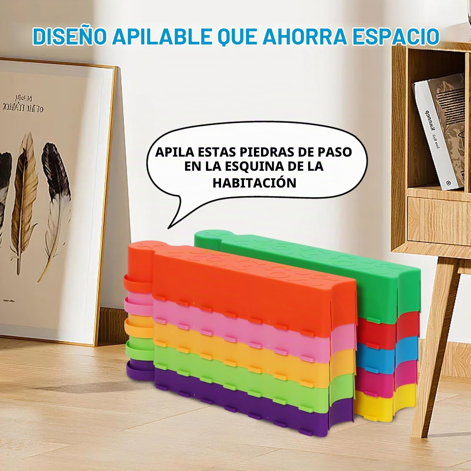 Viga de Equilibrio para Niños, Piedras de Paso para Niño, 10 Piedras Antideslizantes que Fomentan el Equilibrio Juguetes de Interior y Exterior Regalo para Niños Mayores 3 Años