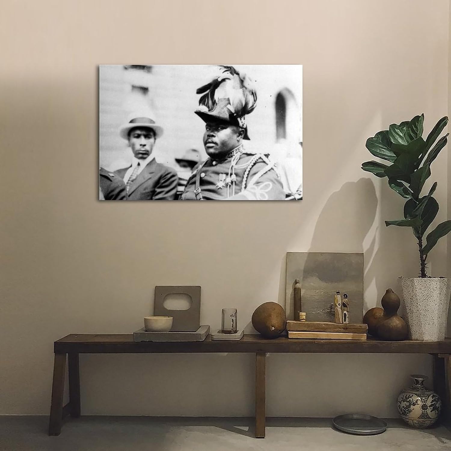 Marcus Garvey, Civil Rights Activist Poster Wall Art Print Canvas Painting Suitable Bedroom Cafe Restaurant Living Room Hotel Home Decor 12x18inch(30x45cm) Frame-style