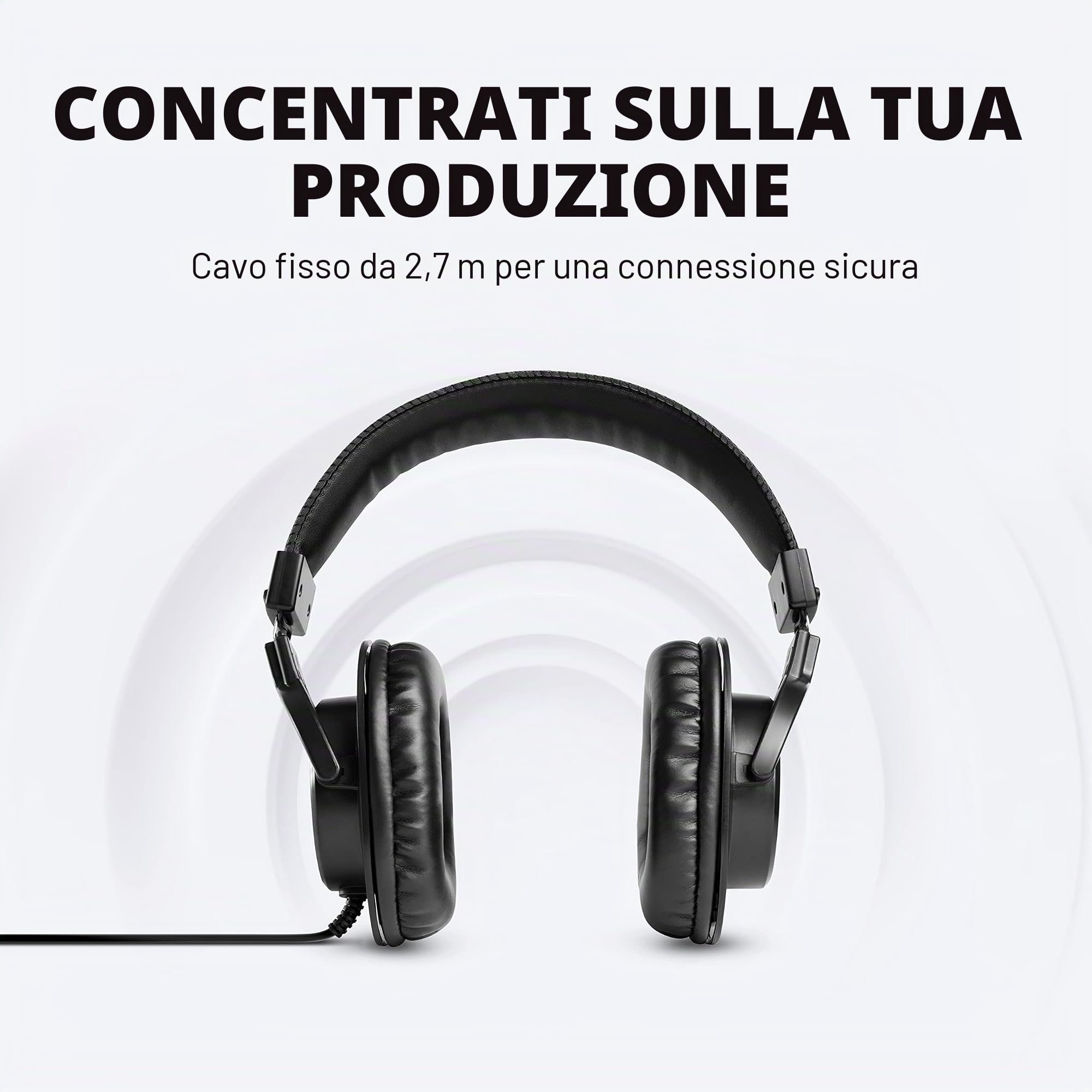 M-Audio M-Track Solo + HDH40 - Scheda Audio USB per Registrazione, Streaming e Podcasting, con Ingresso XLR, di Linea e DI e Software + Cuffie Over Ear Chiuse da Studio con Cavo da 2,7 m