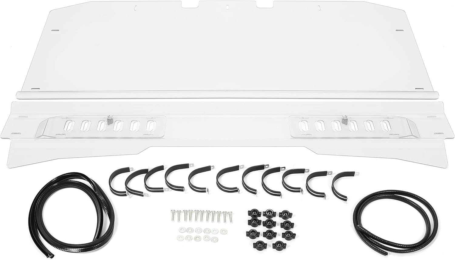 Kojem Front Vented Windshield Compatible with 2016-2023 Honda Pioneer 1000 1000-5 Full UTV Windscreen Accessories Clear