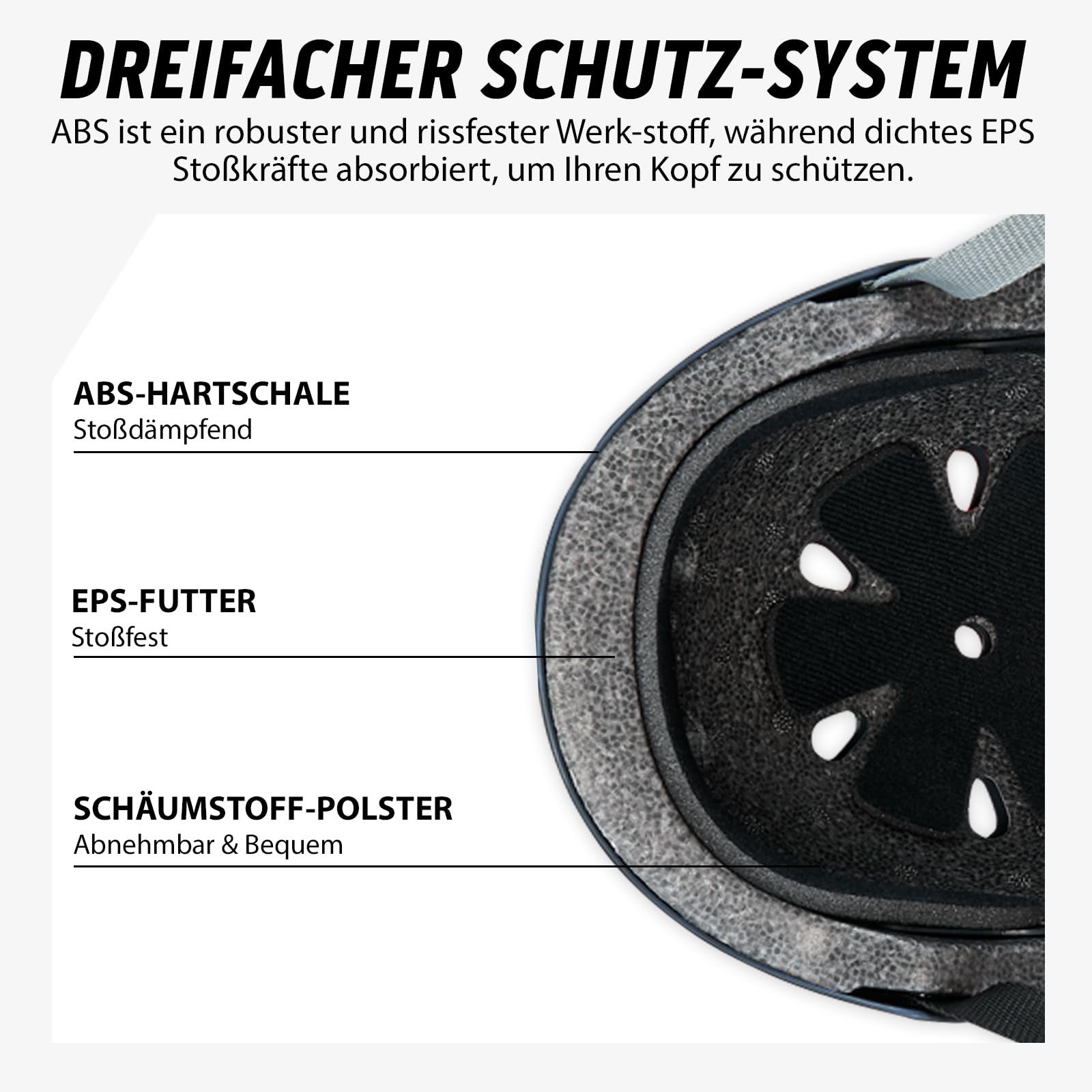 80SIX Skaterhelm Kinder, Verstellbarer Fahrradhelm für Jugendliche und Erwachsene, CE EN1078 Zertifiziert, für Skateboard, Fahrrad, Roller, E-Scooter, 49-61cm