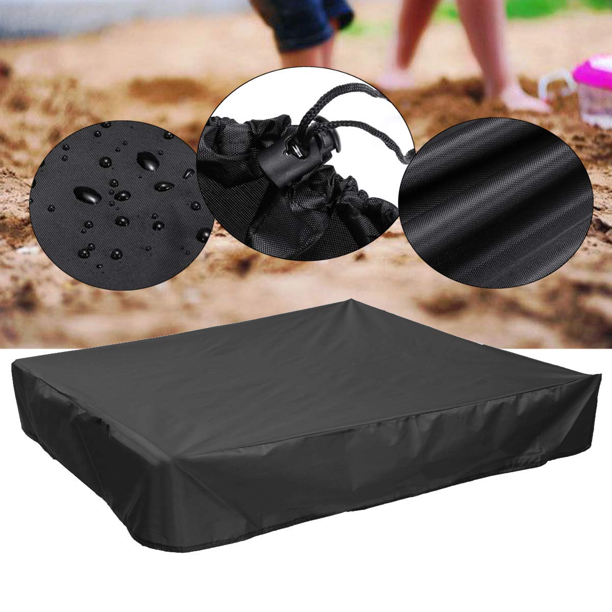 Green Sandbox Sandkastenabdeckung Staubdicht Wasserdicht Mit Kordelzug - 200 * 200