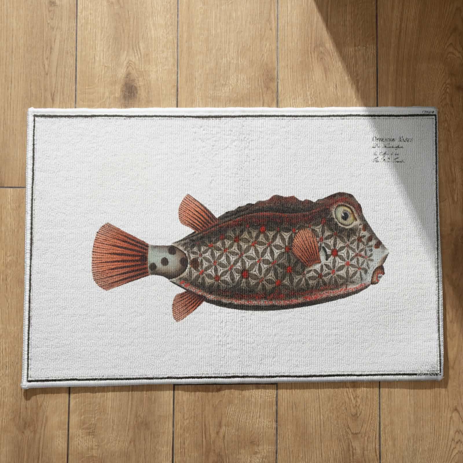 Tapis cuisine absorbant et paillasson entree XXL poisson