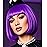 YOUNIGA Dark Purple Bob Wig With Bangs 12 Inch Short Synthetic Fiber Bob Wigs for Women Short Bob Wigs and Halloween Cosplay Wig for Daily Life Colorful Wigs With One Cap (Dark Purple)