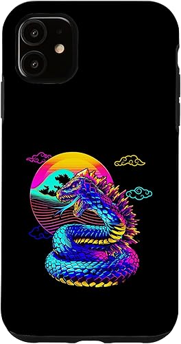 Miniatura 6 de Funda para iPhone 7 Plus/8 Plus Cool Streetwear synthwave 80s 90s retro anime serpiente dragón