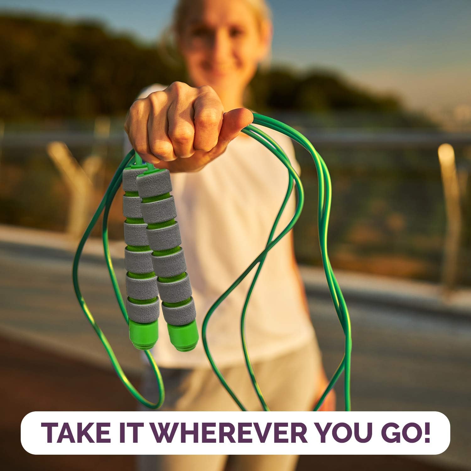 Xarus Adjustable Jump Rope For Kids Girls & Boys – 4 Pack Soft Handle Skipping Rope Best for All Ages Children Workout Equipment – Fun Indoor & Outdoor Sports Activities for Student Exercise & Fitness Training : Toys & Games