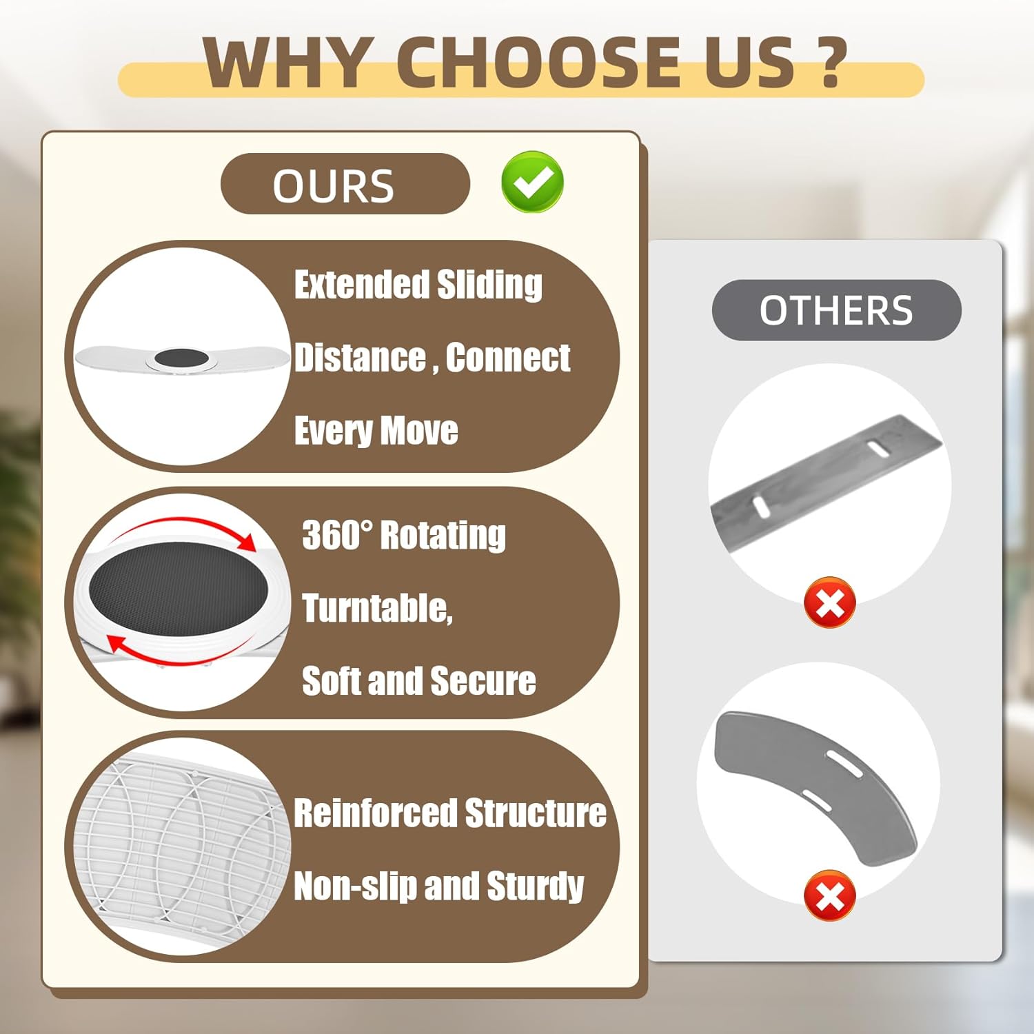 Slide Transfer Board with 360° Rotating Turntable,Sliding Board from Wheelchair to Bed/Car,360°Disc Make Transfers Easier,Heavy-Duty Sliding Board for Patient Senior, Reach More, Move Easier