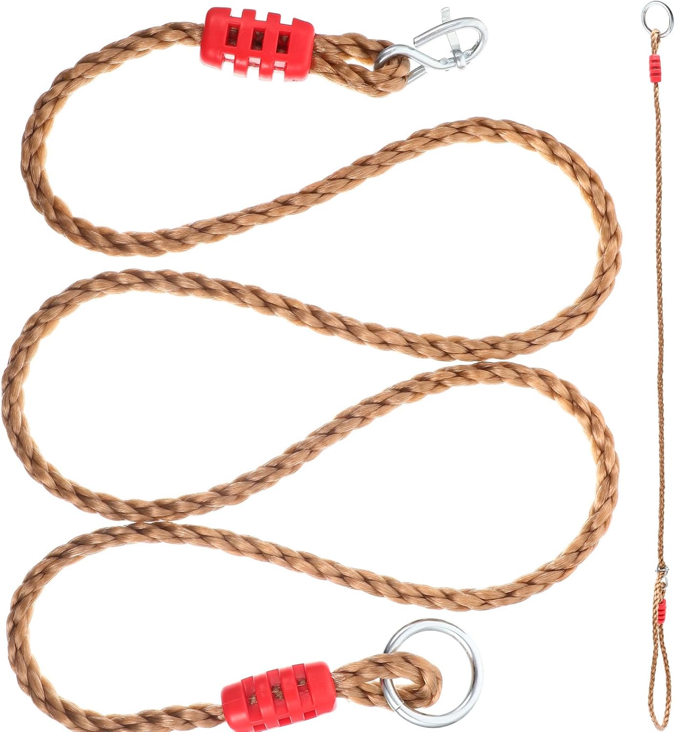 UPKOCH Adjustable Pe Tree Swing Rope Straps 2pcs Heavy Duty Outdoor Hammock Hanging Straps for Porch and Garden Use