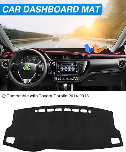 Miniatura 3 de Cartist Cubierta para salpicadero compatible con Toyota Corolla 2014 2015 2016 2017 2018 Accesorios Cubierta de tablero Alfombrilla antideslizante