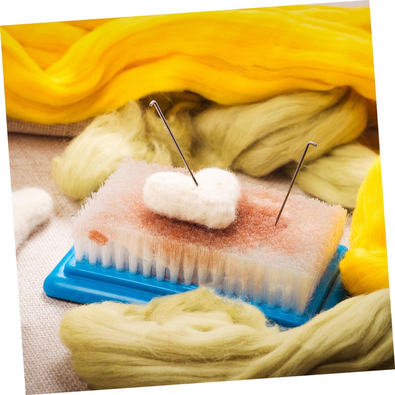 DIYEAH DIY Felting Pad Brush Brush for Wool Felting Craft Needle Soft Bristles Hand Embroidery Workbench Accessory Bottom Workbench for Craft Projects