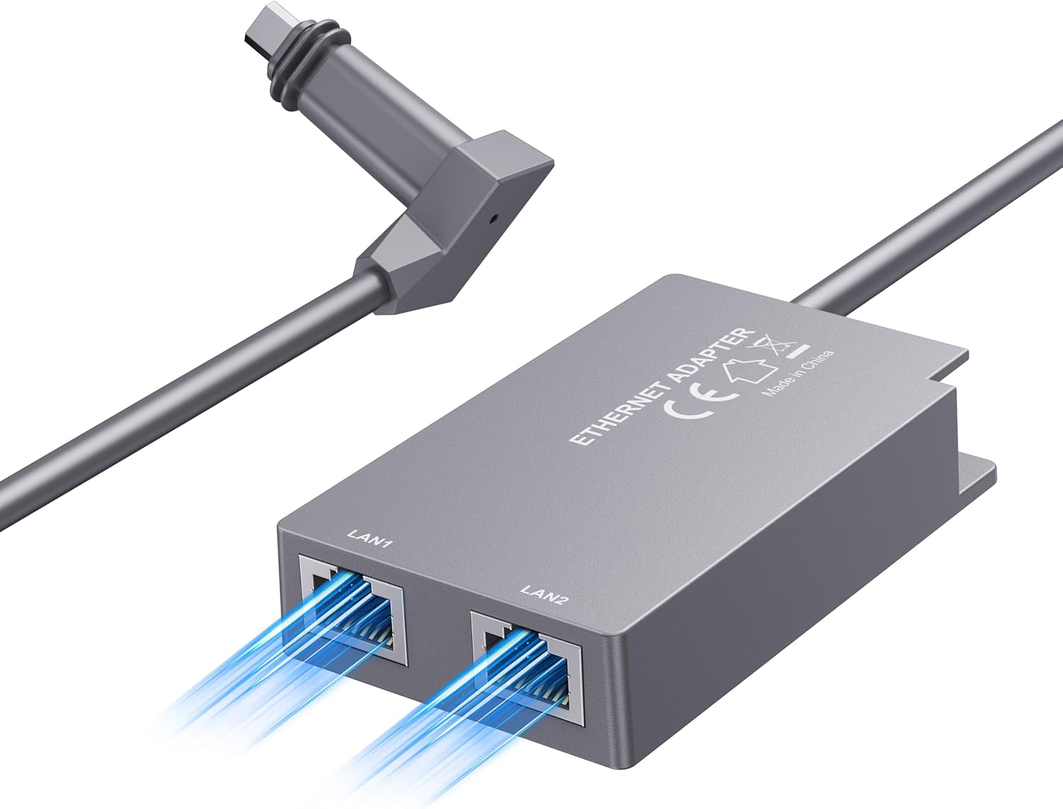 Starlink Ethernet Adapter for Starlink Gen 2, Multi Ports Adapter Starlink to RJ45 Quick&Secure Community Connection 1 to 2 [2 Devices Network Simultaneously] – As much as 1 Gbps