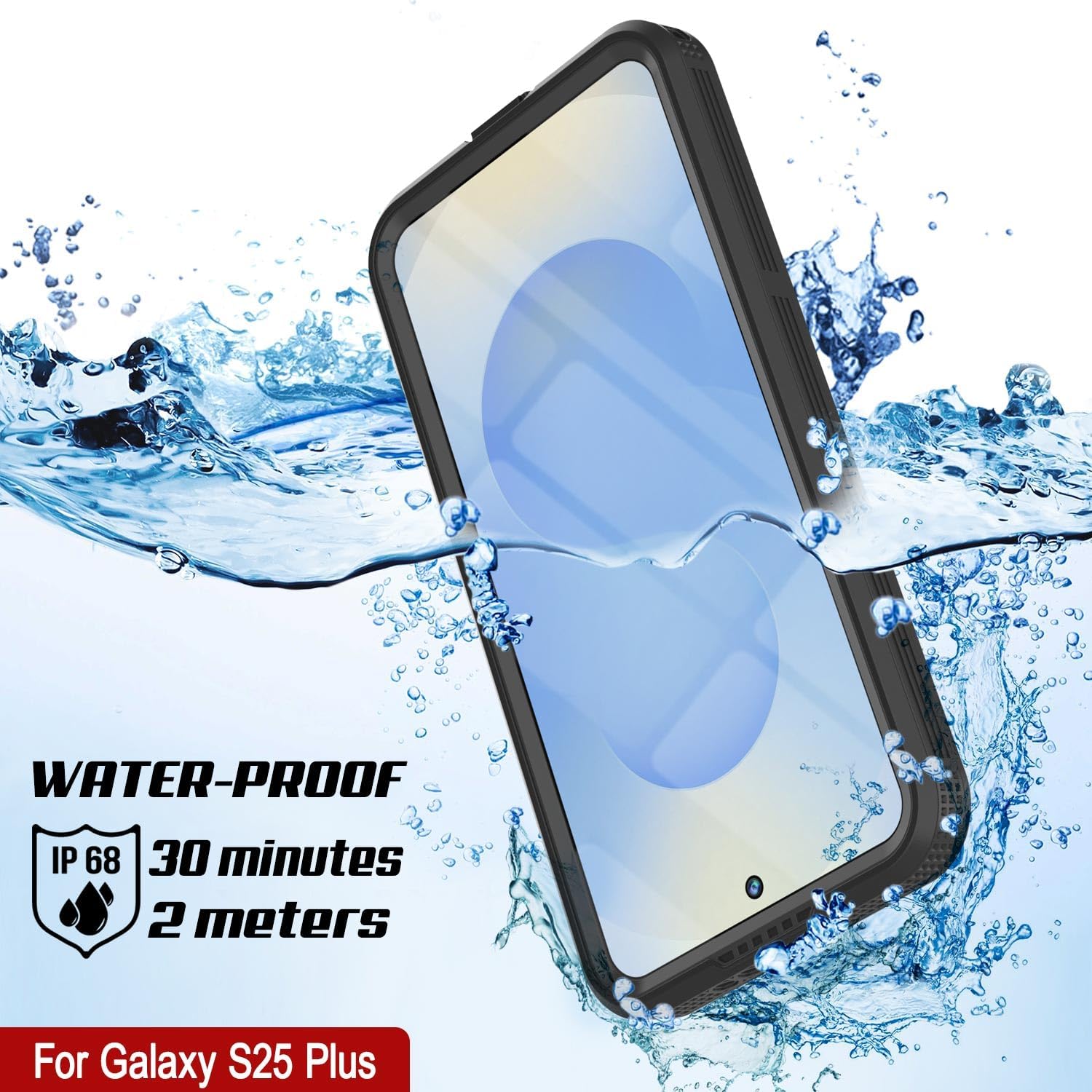 Punkcase for Galaxy S25 Plus Waterproof Case [Alpine 2.0 Series] [Slim Fit] [IP68 Certified] [Shockproof] [Dirtproof] [Snowproof] Armor Cover for Galaxy S25+ Plus 5G (6.7") (2025) [Black]