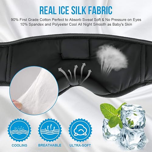 Miniatura 6 de MUSICOZY Auriculares para dormir Bluetooth 5.2 con diadema para dormir, máscara de dormir inalámbrica, máscara de ojos para dormir de lado, hombres