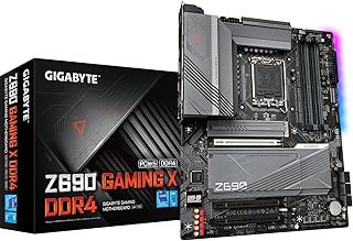 Gigabyte Z690 GAMING X DDR4 ATX Motherboard - Supports 12th Gen Intel Core Processors (LGA 1700), DDR4-5333MHz(OC) Memory, Fully Covered Thermal Design, 4xNVMe PCIe 4.0 x4 M.2 & USB 3.2 Gen 2x2 Type-C