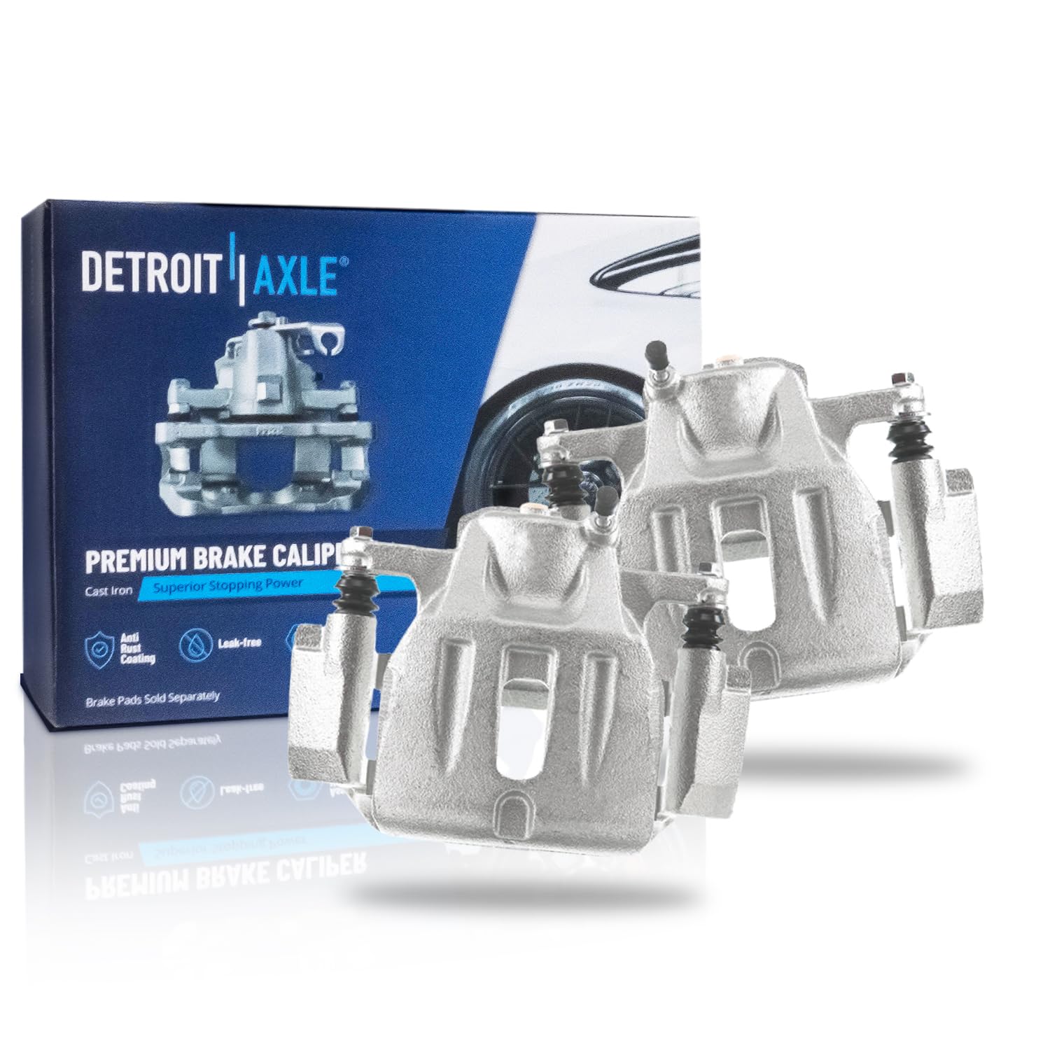 Detroit Axle - 2pc Front Brake Calipers for 2001-2007 Toyota Highlander, 2002 2003 2004 2005 2006 Disc Brake Calipers Assembly Brake Calipers with