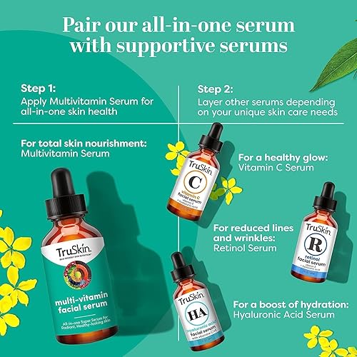 Miniatura 6 de TruSkin Suero facial con 11 vitaminas y minerales derivados de plantas para una piel radiante y de aspecto saludable - Poderosos antioxidantes y
