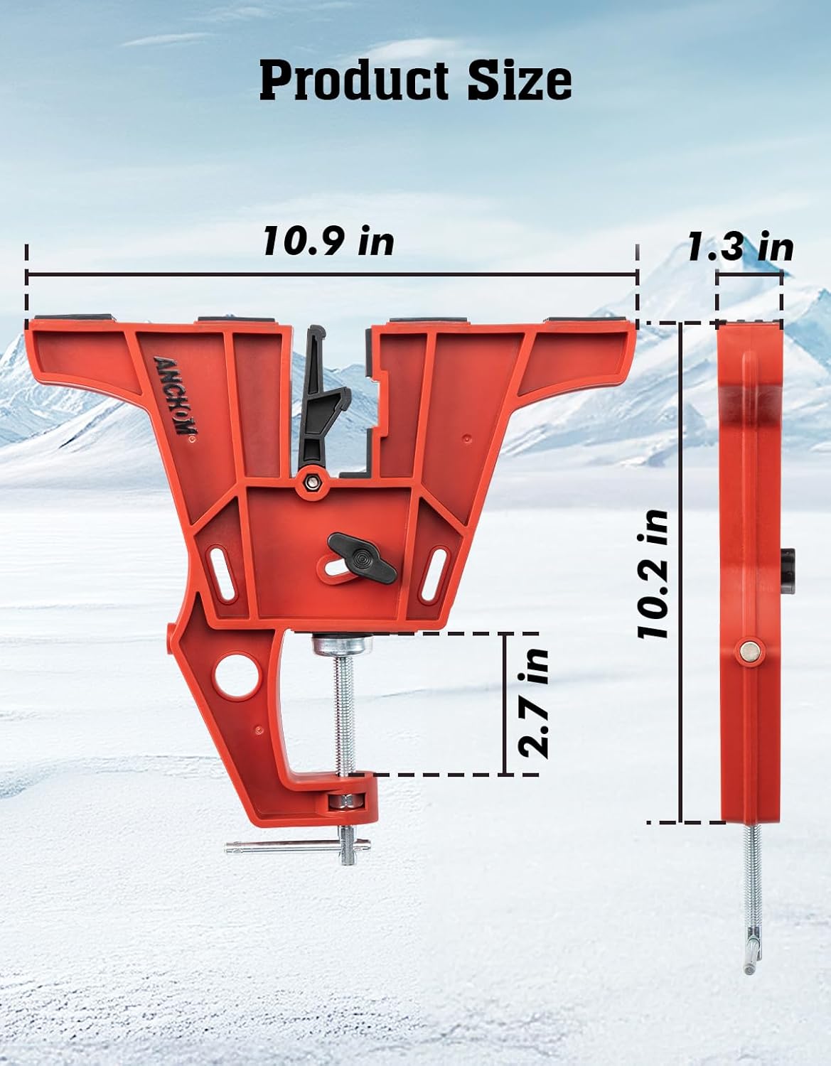 Ski and Snowboard Vises for Tuning, Non-Slip Ski Clamp with Rubber Pads, Snowboard Vice Grips and Horizontal and Vertical Working Positions, Stable Snowboard Ski Tuning Vise, Repair and Waxing - Image 6
