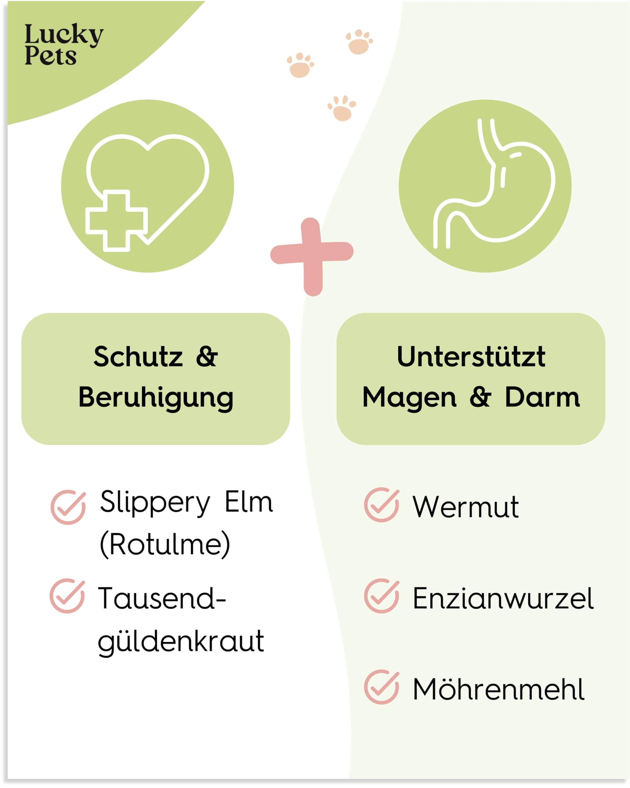 Lucky Pets Premium Magenpulver 275g – Ulmenrinde für Hunde – Ohne Aufkochen sofort verzehrfertig – Hund Darmflora aufbauen – Made in Germany – Slippery Elm Bark