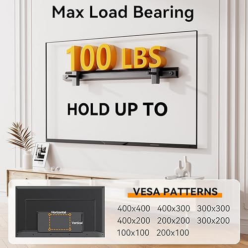 Miniatura 2 de Soporte de pared para TV sin pernos, soporte de TV sin pernos para televisores de 22 a 55 pulgadas, colgador de TV de perfil bajo, carga máxima de