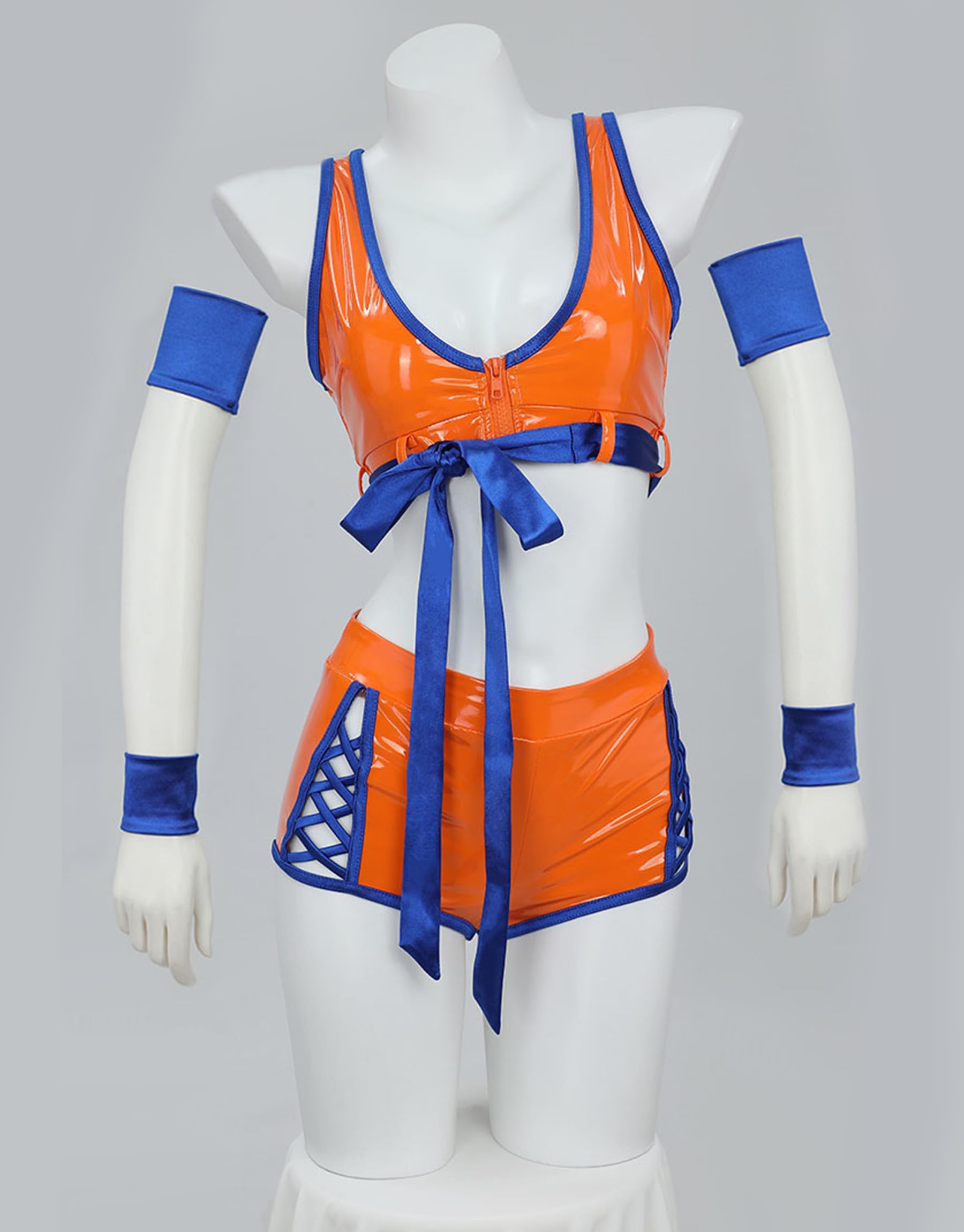 Mobbunny Women Dragon Derivative Cosplay Costume Set Short Top and Shorts with Belt Kung Fu Suit: Mobbunny Women Dragon Derivative Cosplay Costume Set Short Top and Shorts with Belt Kong Fu Suit