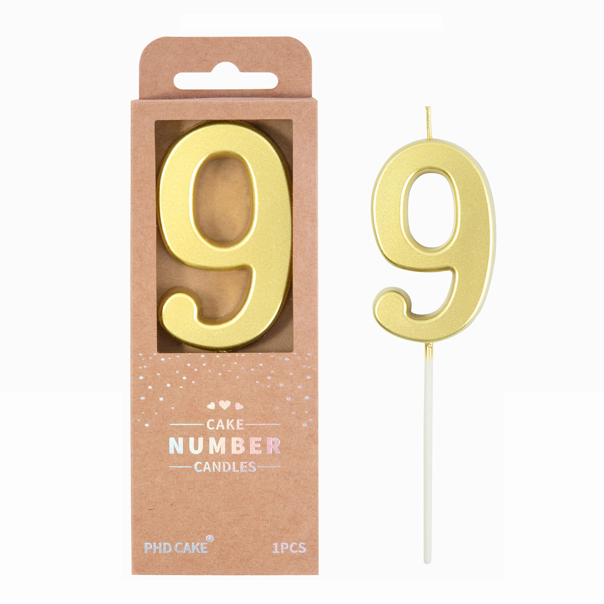 Black Birthday Candles - 2 Number Cake Toppers -32