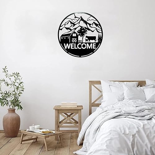 Miniatura 7 de UZPDWK Decoración de pared de metal, silueta colgante de pared, placa de decoración de metal para dormitorio, sala de estar, decoración interior y