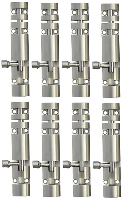 DHAKAD Tower Bolt Stainless Steel ZYLO 6 INCH Pack of 8 PCS
