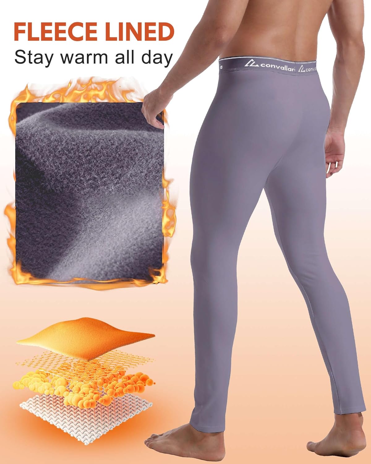 Men's Thermal Pants Fleece Lined Long Johns Compression Bottom Athletic Base Layer Cold Weather Gear 1 2 4 Pcs - Image 4