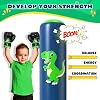 Saco de boxeo inflable QPAU, 48 pulgadas estable para niños de 3 a 6 años, juguete de dinosaurio y regalos para niños y niñas, set de boxeo infantil para practicar karate, taekwondo 2