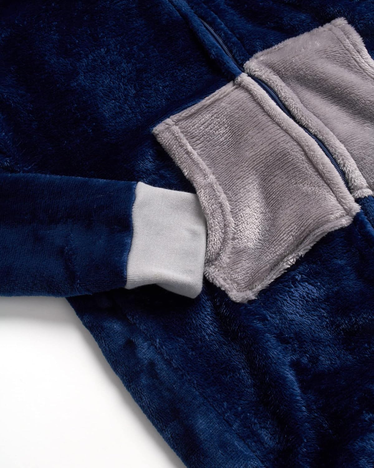 Boys Onesie Pajamas - Fleece Onesie Pajamas for Boys - Long Sleeve Zip Up Hooded Kids PJs Sleepwear - Image 3