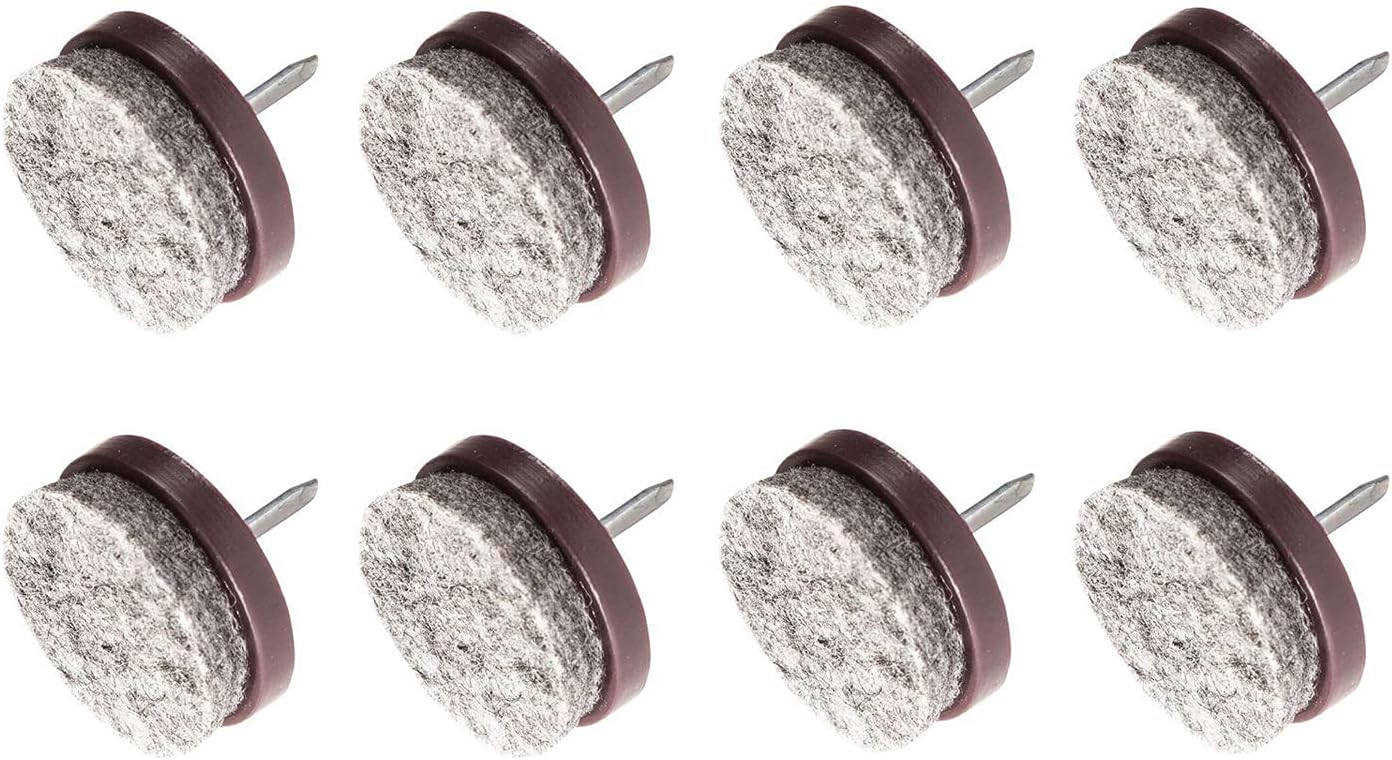 8 Felt pads with nail, 24 mm