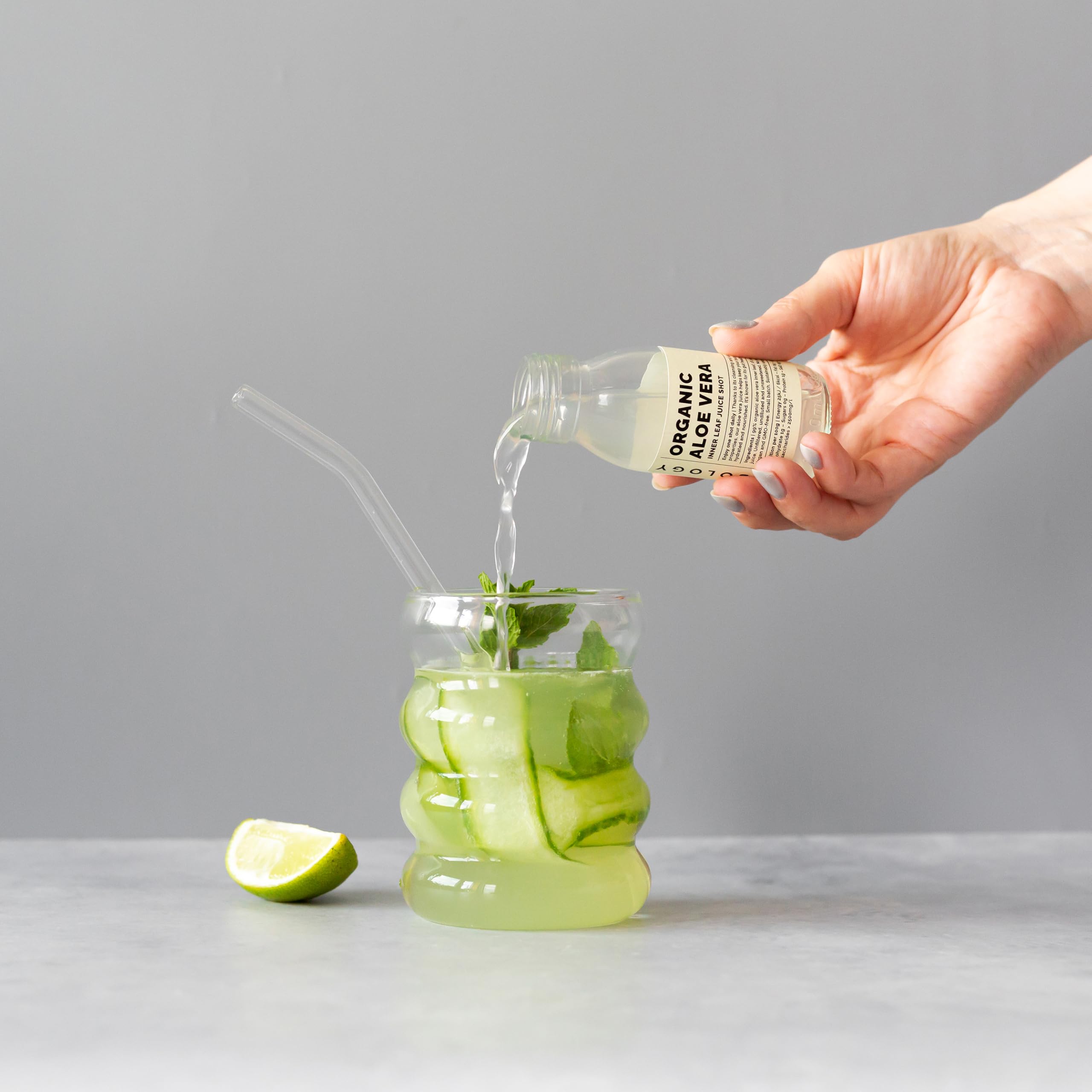 100% Bio-Aloe-Vera-Saft 12 Tägliche Shots (je 60 ml)