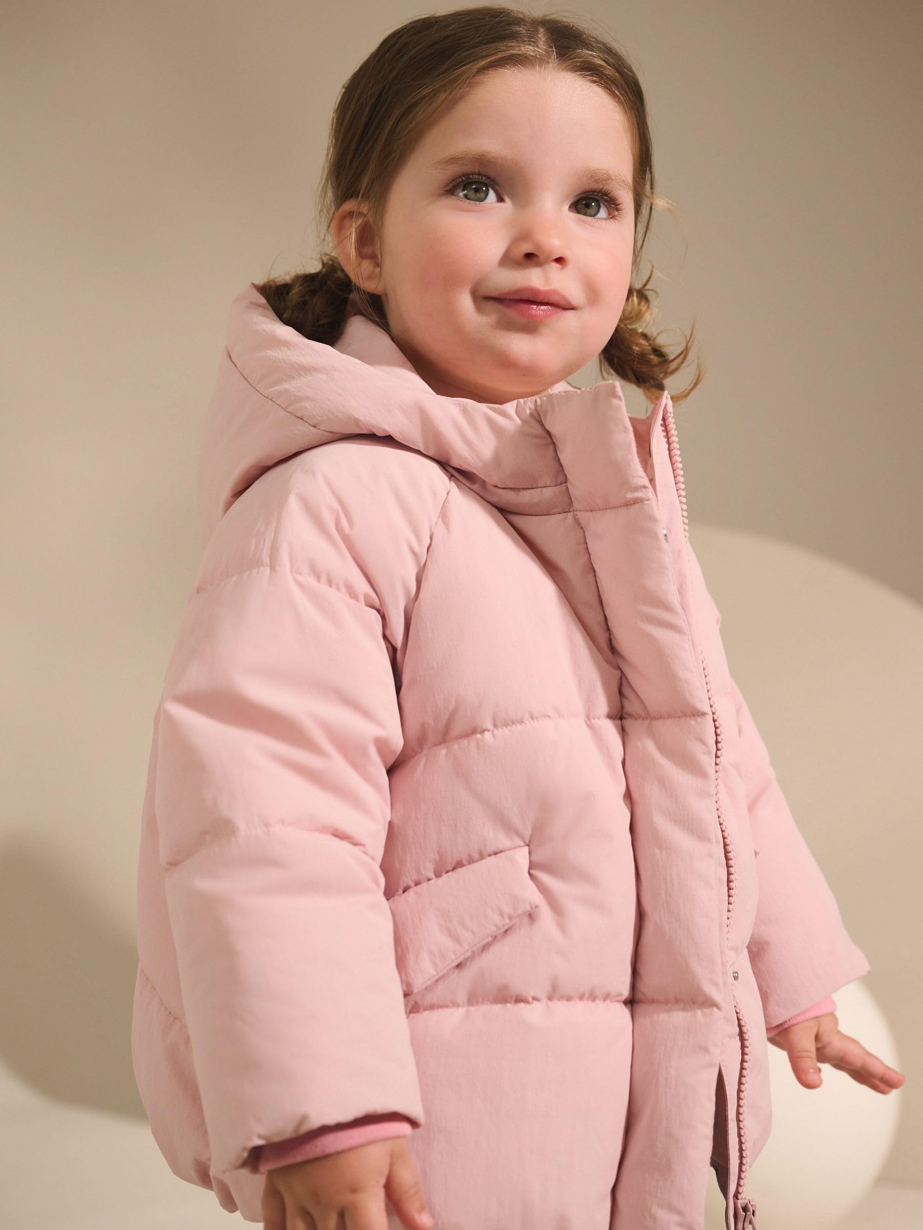 NEXT Fille Manteau rembourré imperméable avec doublure en fausse fourrure