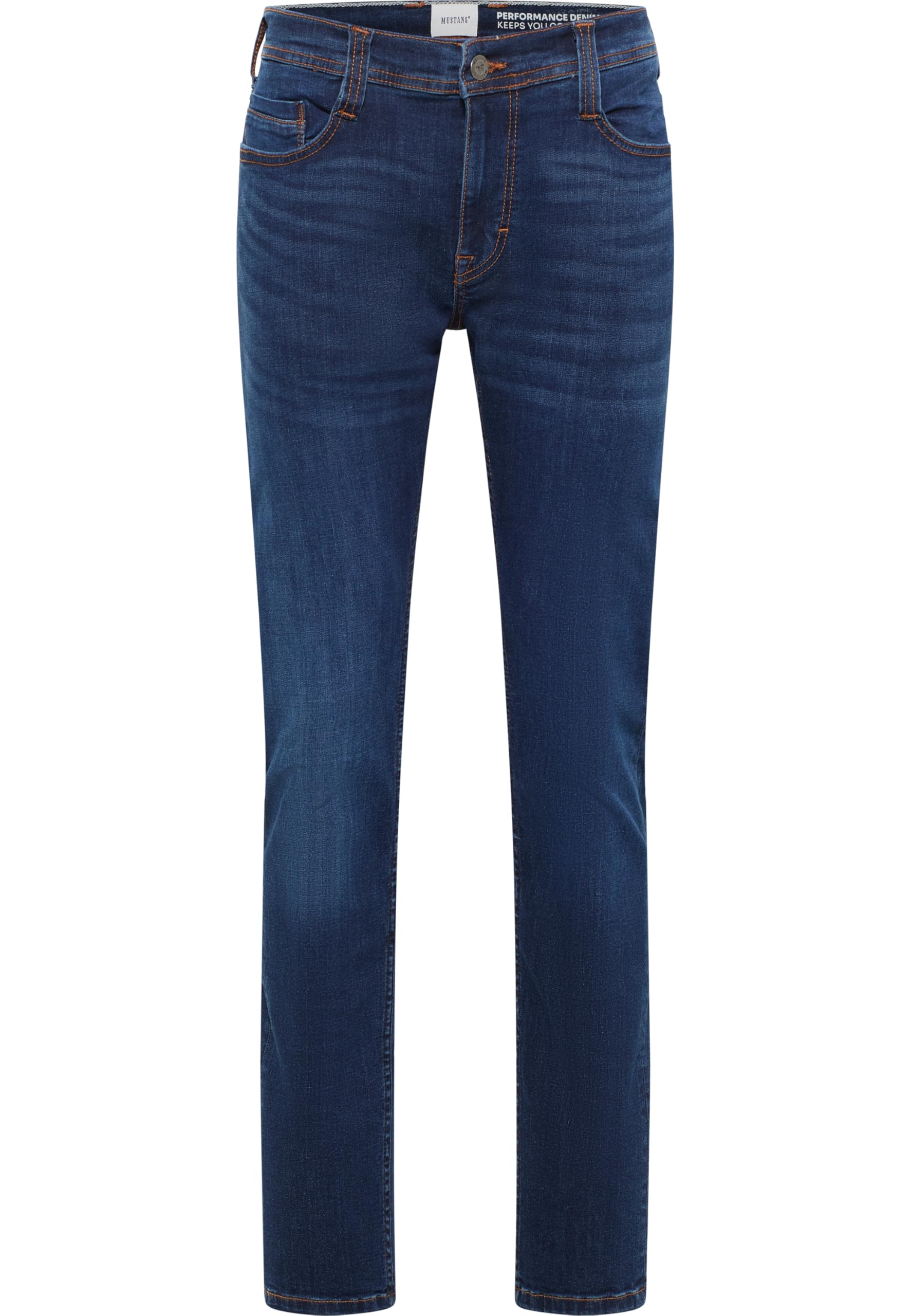 Mustang Men's Blue Style Oregon Slim Jeans, Dark 902, 33 W/30 L