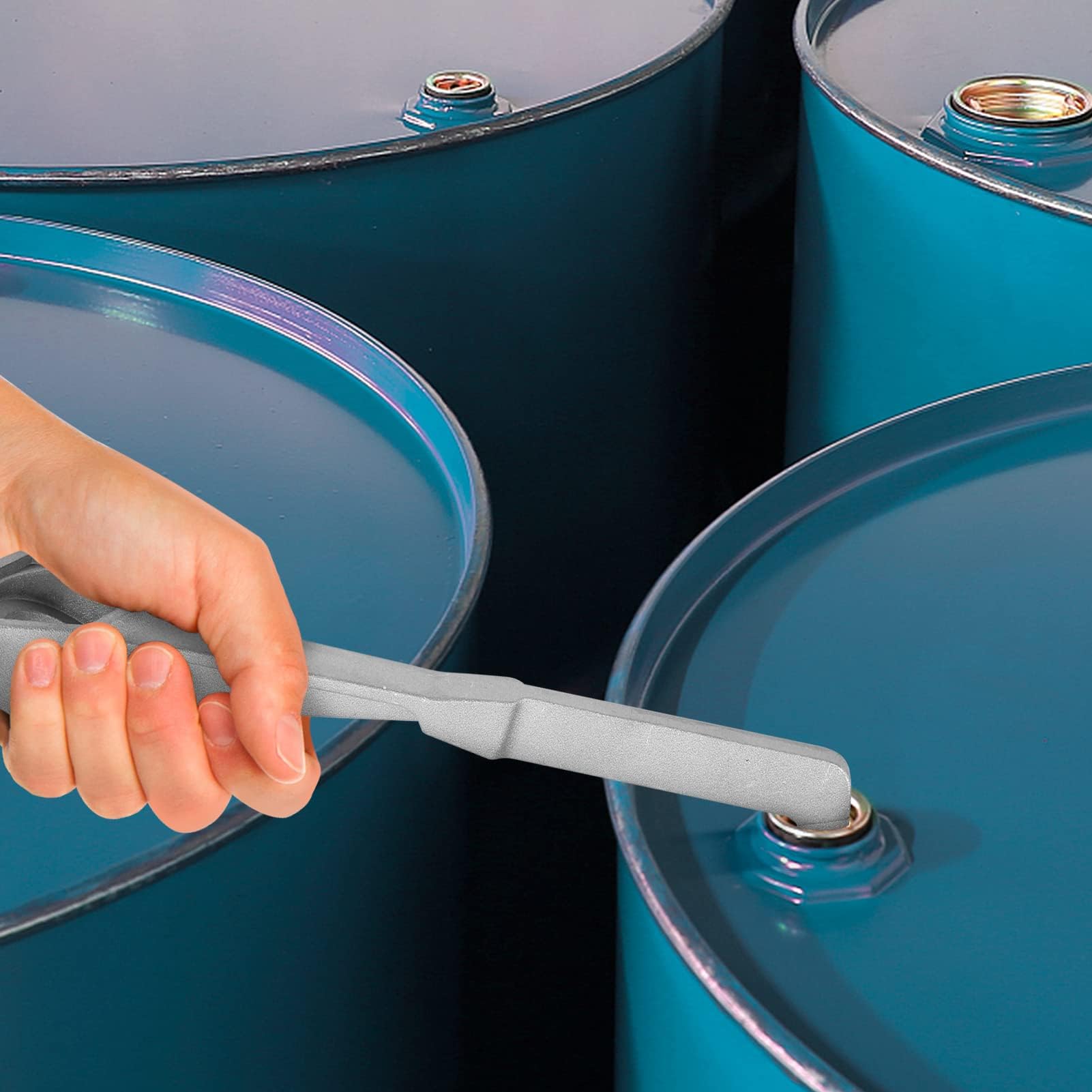 FTVOGUE Llave de Aluminio para Tambor, Abridor Universal, Compatible con Tapones de 38L, 57L, 76L, 114L, 208L
