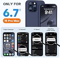 Vista 1599 de Miracase Funda diseñada para iPhone 13 Pro Max con protector de pantalla, [forro de microfibra suave antiarañazos], funda protectora de silicona