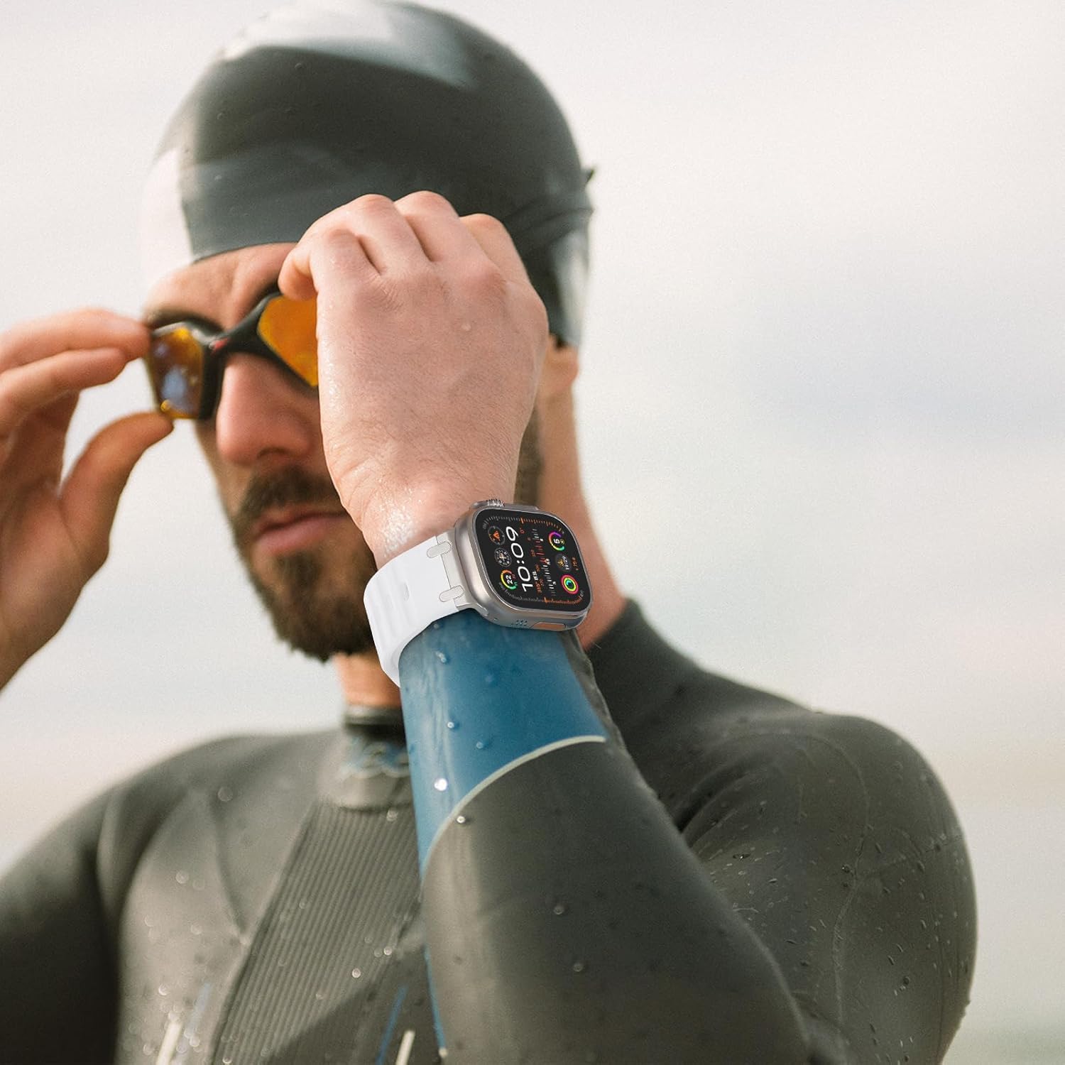 Sport Bands for Apple Watch Ultra 3 2 1 Band 49mm 46mm 45mm 44mm 42mm Women Men,Rugged Wide Silicone Waterproof Wristbands with Metal Adapter Strap for iWatch Series 11 10 9 8 7 6 5 4 SE 3 2,Ultra/3/2 - Image 8