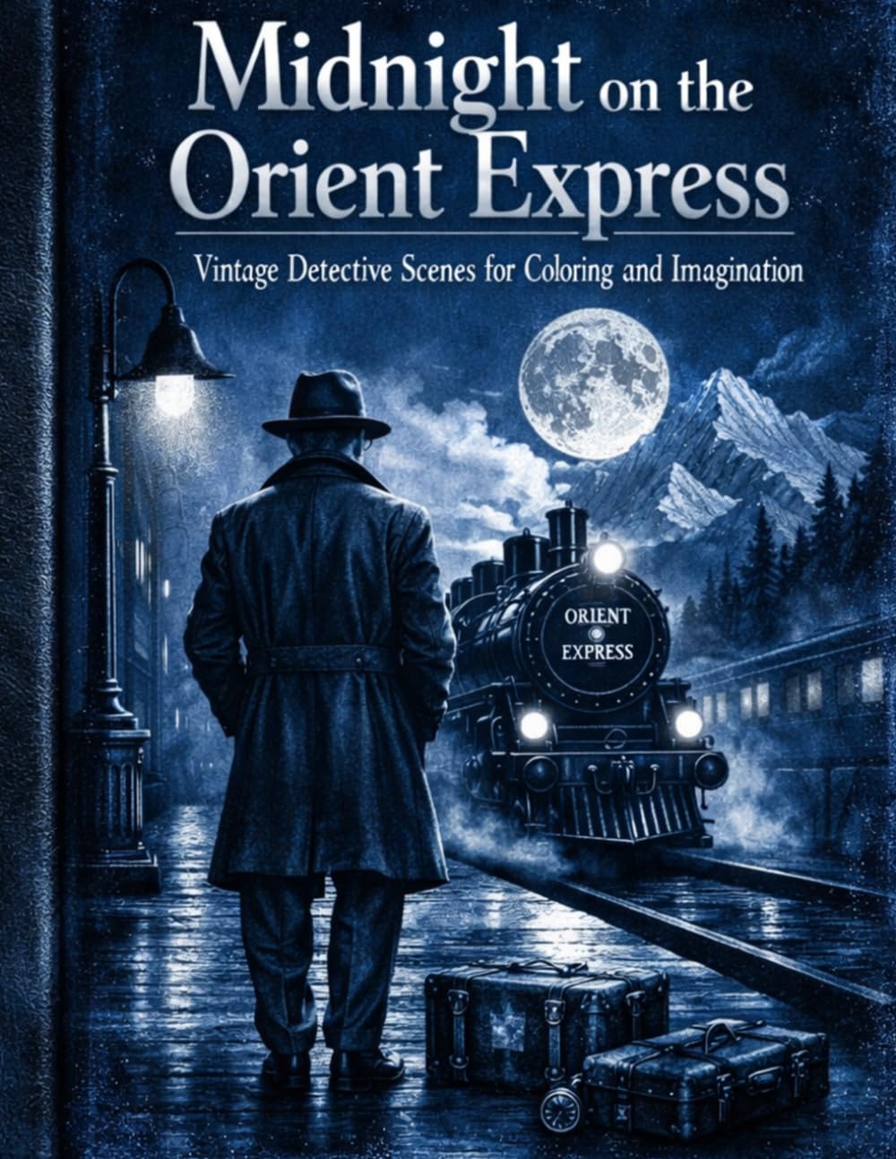 Midnight on the Orient Express: Vintage Detective Scenes for Coloring and Imagination